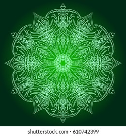 Decorative items to decorate your work. For the design and decoration background, packaging, fabrics, 
textiles. Abstract circular pattern mandala.
