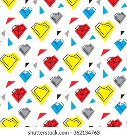 Decorative items heart pattern for Valentine's Day, to design greeting cards, invitations, made in a linear style 