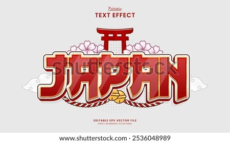 decorative japan editable text effect design