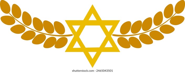 Decorative judaica golden floral design