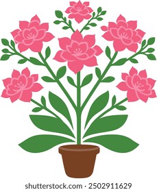 Decorative Kalanchoe flowers symbol, Kalanchoe house plant in flower pot