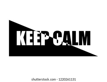Decorative "keep calm" text, fashion print design
