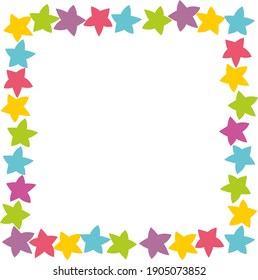 Decorative kids frame with stars 