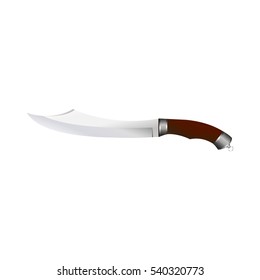 Decorative knife on isolated background