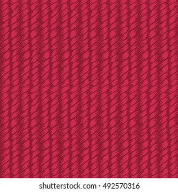 Decorative knit seamless pattern. Hand drawn endless pink knitting ornament. Trendy messy knitwork texture. Vector design for cloth, backdrops, apparel, wrapping, wallpaper
