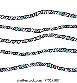 Decorative knitting braids seamless pattern. Endless hand drawn grey stylized sweater fabric. Trendy stylish texture with rough edges. Perfect for fabric design, wallpaper, wrapping, backdrops.