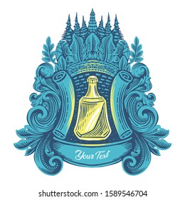 decorative label design. nature label design