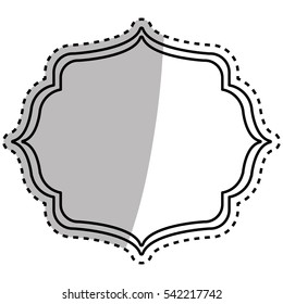 Decorative label emblem icon vector illustration graphic design