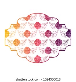 decorative label flowers pattern delicate seamless leaves