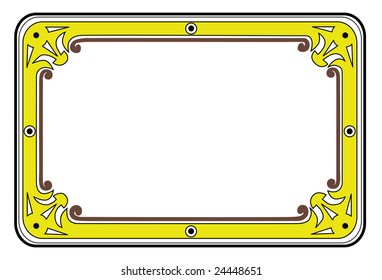 decorative label - old style - vector