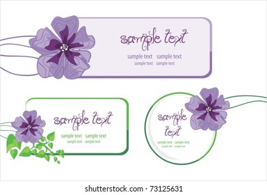 decorative labels in eco style
