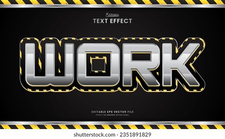 decorative labor worker editable text effect vector design