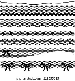 Decorative lace dividers vector