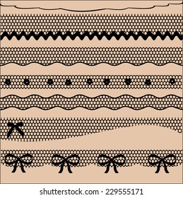 Decorative lace dividers vector