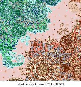 Decorative lace element. Template wave design and ornaments.