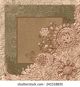 Decorative lace element. Template wave design and ornaments.
