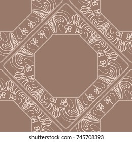 decorative lace frame. seamless pattern. vector illustration