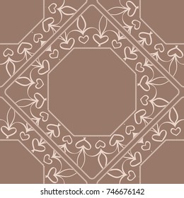 decorative lace frame. seamless pattern. vector illustration