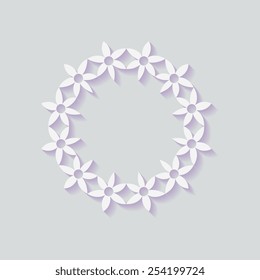 Decorative lace frame with shadow