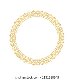 Decorative lace frame for your design, floral elements, on white, stock vector illustration