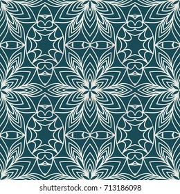 decorative lace geometric seamless pattern. vector illustration