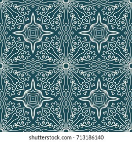 decorative lace geometric seamless pattern. vector illustration