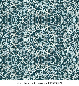 decorative lace geometric seamless pattern. vector illustration