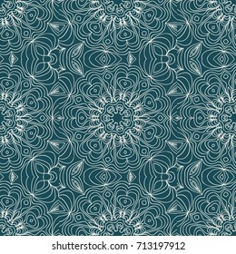 decorative lace geometric seamless pattern. vector illustration
