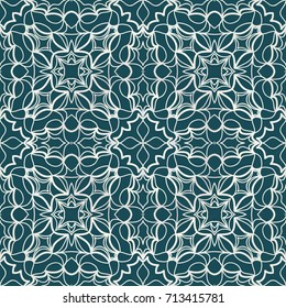 decorative lace geometric seamless pattern. vector illustration