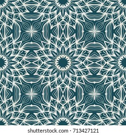 decorative lace geometric seamless pattern. vector illustration