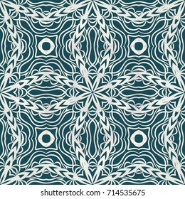 decorative lace geometric seamless pattern. vector illustration