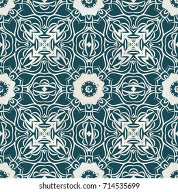 decorative lace geometric seamless pattern. vector illustration