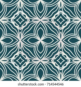 decorative lace geometric seamless pattern. vector illustration
