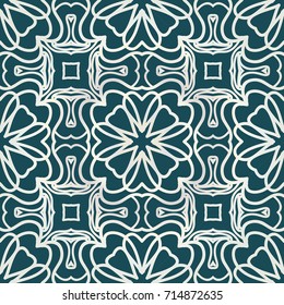 decorative lace geometric seamless pattern. vector illustration