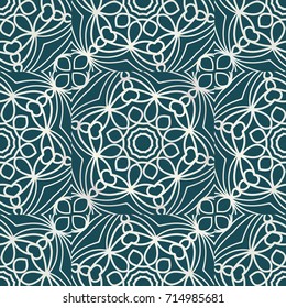 decorative lace geometric seamless pattern. vector illustration