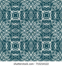 decorative lace geometric seamless pattern. vector illustration