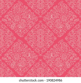 Decorative laced seamless floral pattern