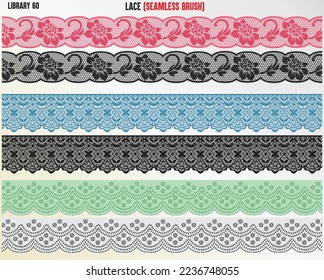 DECORATIVE LACES SEAMLESS BRUSH IN EDITABLE VECTOR FILE