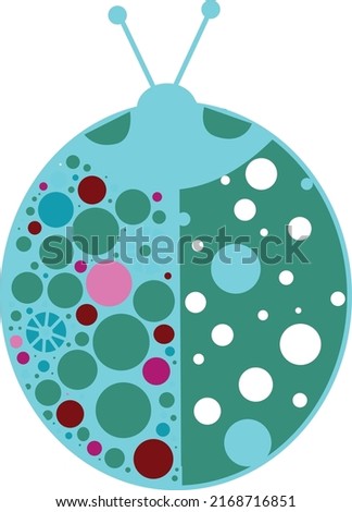 Decorative ladybug.Vector file for
creating designs.