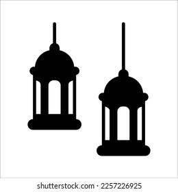 decorative lamp icon on white background
