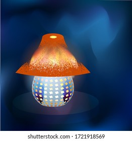 decorative lamp vector stock background