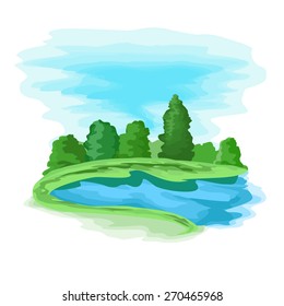 Decorative landscape background
