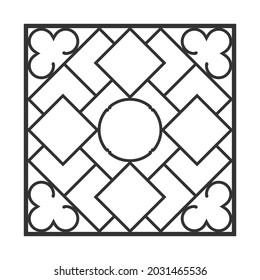 Decorative laser cut panels, CNC pattern template