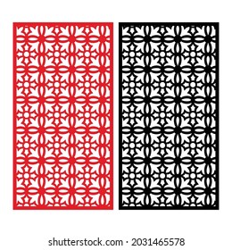 Decorative laser cut panels, CNC pattern template