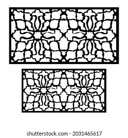 Decorative laser cut panels, CNC pattern template