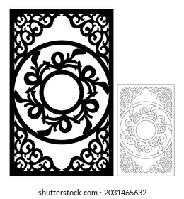 Decorative laser cut panels, CNC pattern template