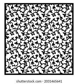 Decorative laser cut panels, CNC pattern template