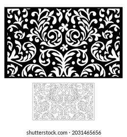 Decorative laser cut panels, CNC pattern template