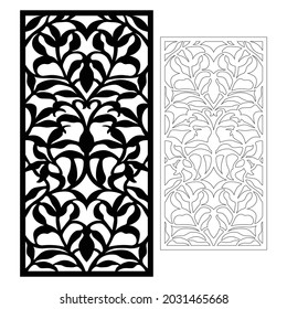 Decorative laser cut panels, CNC pattern template