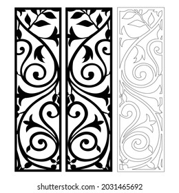 Decorative laser cut panels, CNC pattern template
